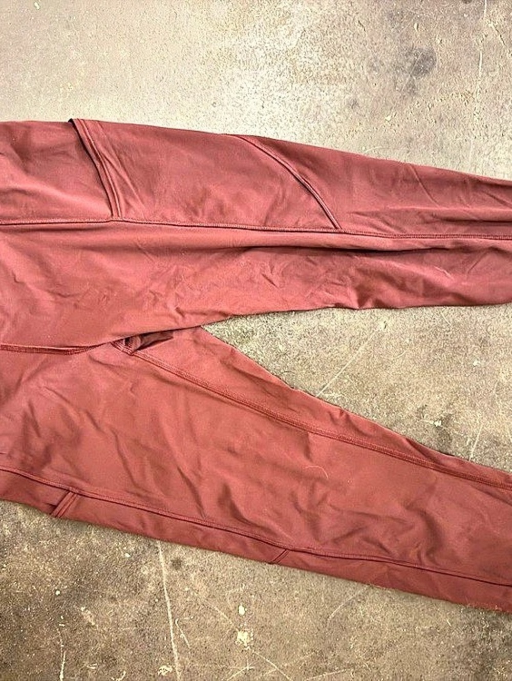 lululemon Fast and Free Crop II 19" *Non-Reflective Burgundy Leggings